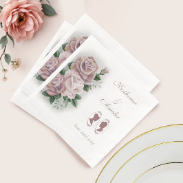 Lesbian Brides Regency Pink Roses Serviette