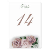 Lesbian Brides Regency Pink Roses Tischnummer (Rückseite)