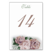 Lesbian Brides Regency Pink Roses Tischnummer (Vorderseite)