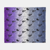 Lesbian Butch Pride Black Cat - Mystische Hexe Fleecedecke (Vorderseite (Horizontal))