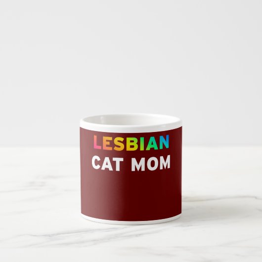 Lesbian Cat Mama Funny Kitten Kitty Feline Pet Espressotasse (Vorderseite)