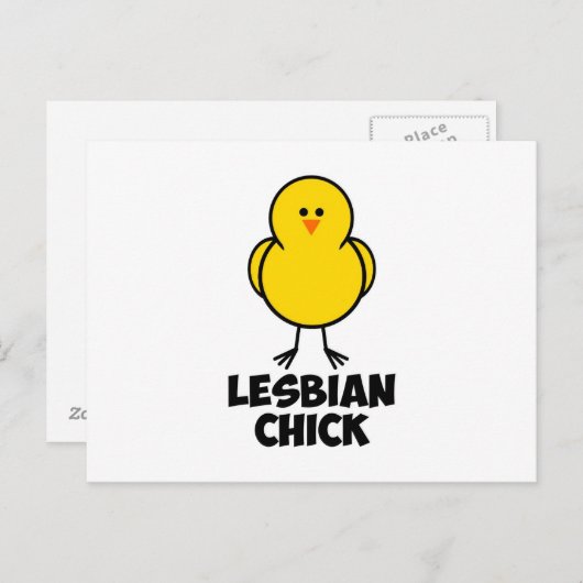 Lesbian Chick Postkarte (Vorne/Hinten)