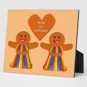 Lesbian Christmas Gingerbread Ladys Couple Fotoplatte (Seite)