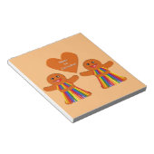 Lesbian Christmas Gingerbread Ladys Couple Notizblock (angewinkelt)