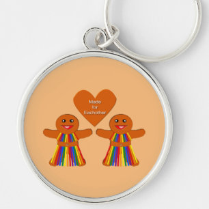 Lesbian Christmas Gingerbread Ladys Couple Schlüsselanhänger