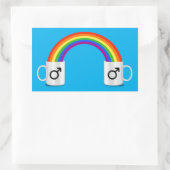 Lesbian Coffee Date T - Shirt Rechteckiger Aufkleber (Tasche)