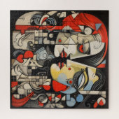 Lesbian Couple Cubism Puzzle (Horizontal)