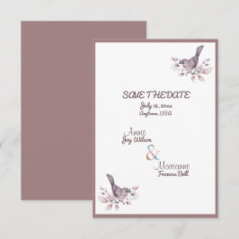 Lesbian Couple Dusty Burgundy Rose Gold Amperand Save The Date