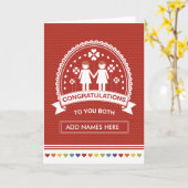 Lesbian Couple | Glückwünsche Karte (Gelbe Blume)