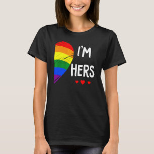 Lesbian Couple Heart Ich bin ihr Matching Gay Lgbt T-Shirt