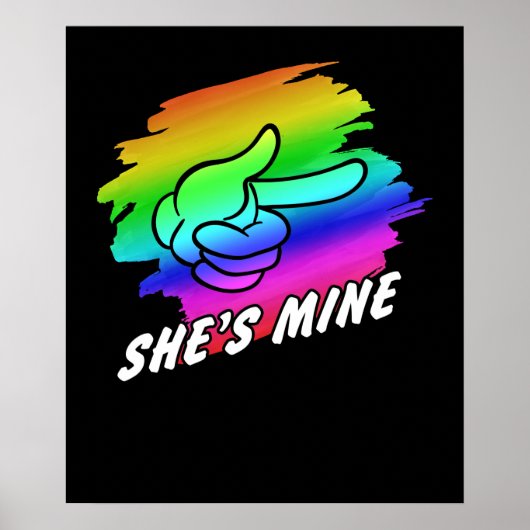 Lesbian Couple Im Hers Shes Mine LGBT Matchings Poster (Vorne)