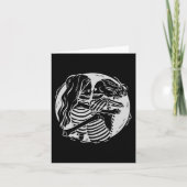 Lesbian Couple Lgbtq Pride Skeletons Kissing Valen Karte (Vorderseite)