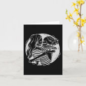 Lesbian Couple Lgbtq Pride Skeletons Kissing Valen Karte (Gelbe Blume)