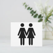 Lesbian Couple Postkarte (Stehend Vorderseite)