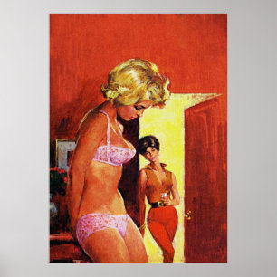 Lesbian Couple Vintag Puls Magazine Covever Art Poster