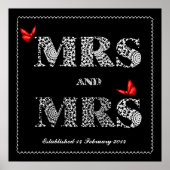 Lesbian dasselbe Geschlecht Hochzeitsgeschenk Spit Poster (Vorne)