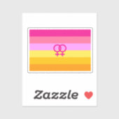 Lesbian Dawn Pride WLW Aufkleber (Blatt)