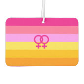 Lesbian Dawn Pride WLW Autolufterfrischer (Rückseite)