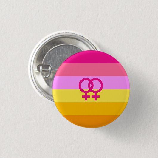 Lesbian Dawn Pride WLW Button (Vorne & Hinten)