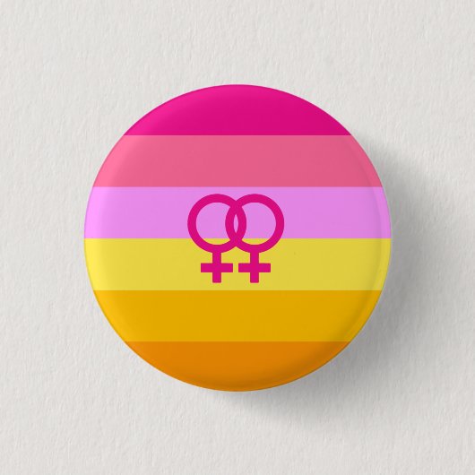 Lesbian Dawn Pride WLW Button (Vorderseite)
