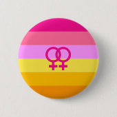 Lesbian Dawn Pride WLW Button (Vorderseite)
