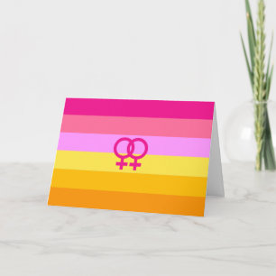 Lesbian Dawn Pride WLW Feiertagskarte