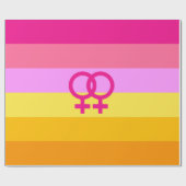 Lesbian Dawn Pride WLW Geschenkpapier (Flach)