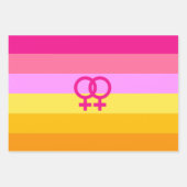 Lesbian Dawn Pride WLW Geschenkpapier Set (Vorderseite 2)