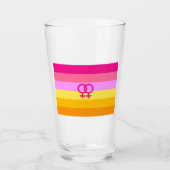 Lesbian Dawn Pride WLW Glas (Vorderseite)