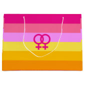 Lesbian Dawn Pride WLW Große Geschenktüte (Vorderseite)