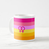 Lesbian Dawn Pride WLW Kaffeetasse (Vorderseite Links)