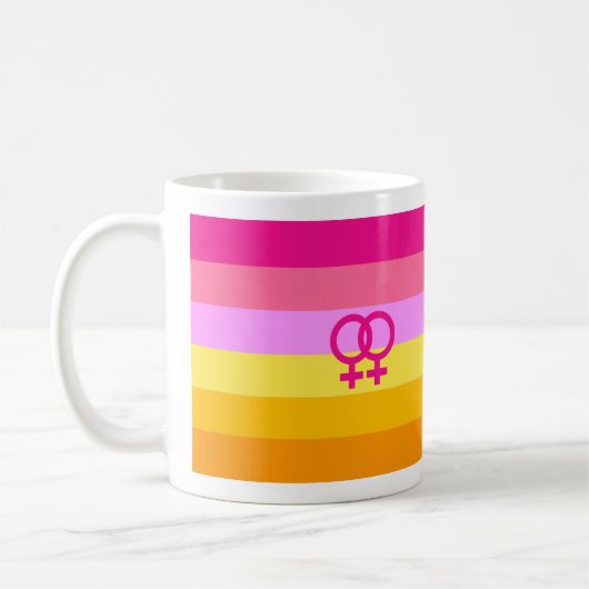Lesbian Dawn Pride WLW Kaffeetasse (Links)