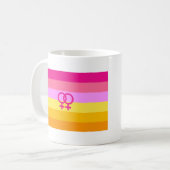 Lesbian Dawn Pride WLW Kaffeetasse (Vorderseite Links)