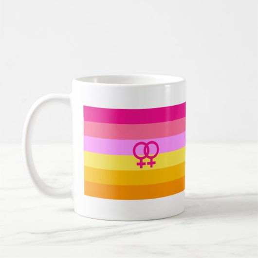 Lesbian Dawn Pride WLW Kaffeetasse (Links)