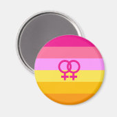 Lesbian Dawn Pride WLW Magnet (Vorderseite/Rückseite)