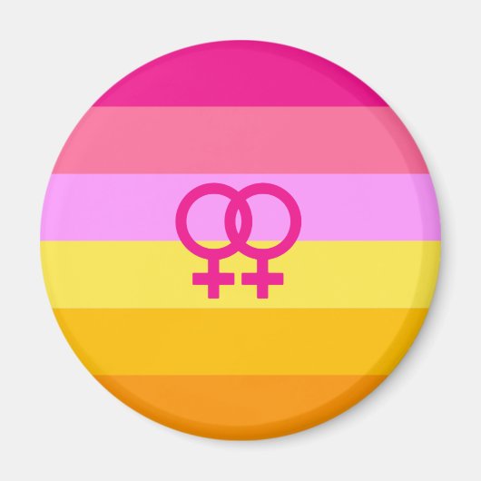 Lesbian Dawn Pride WLW Magnet (Vorne)