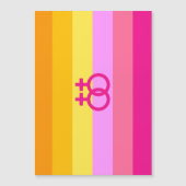 Lesbian Dawn Pride WLW Magneteinladung (Vorderseite)