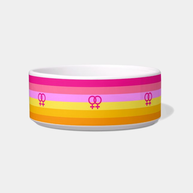 Lesbian Dawn Pride WLW Napf (Vorderseite)