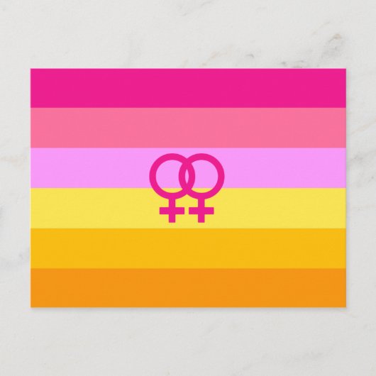 Lesbian Dawn Pride WLW Postkarte (Vorderseite)