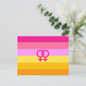Lesbian Dawn Pride WLW Postkarte (Stehend Vorderseite)
