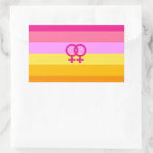 Lesbian Dawn Pride WLW Rechteckiger Aufkleber (Tasche)