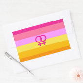 Lesbian Dawn Pride WLW Rechteckiger Aufkleber (Umschlag)
