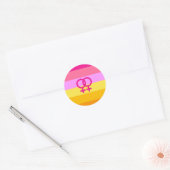 Lesbian Dawn Pride WLW Runder Aufkleber (Umschlag)
