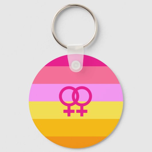 Lesbian Dawn Pride WLW Schlüsselanhänger (Vorderseite)