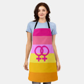 Lesbian Dawn Pride WLW Schürze (Getragen)