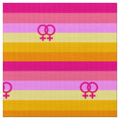 Lesbian Dawn Pride WLW Stoff (Nahaufnahme)