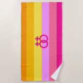 Lesbian Dawn Pride WLW Strandtuch (Vorderseite)