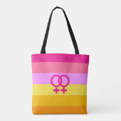 Lesbian Dawn Pride WLW Tasche (Rückseite)