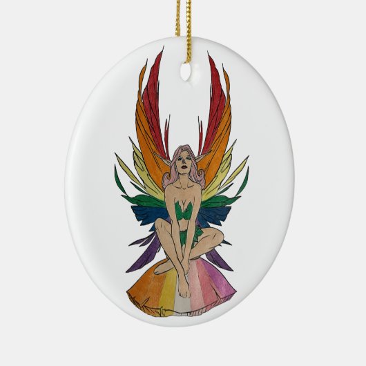 Lesbian Faerie  Keramik Ornament (Rechts)