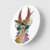 Lesbian Faerie  Runde Wanduhr (Winkel)